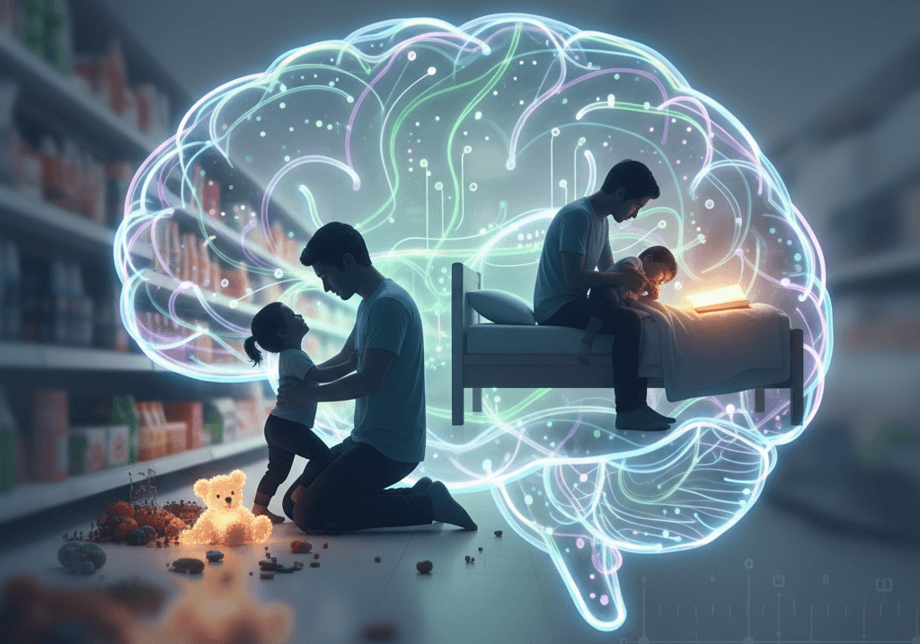 Children of diverse backgrounds engaging in digital and physical learning activities in a hybrid classroom environment